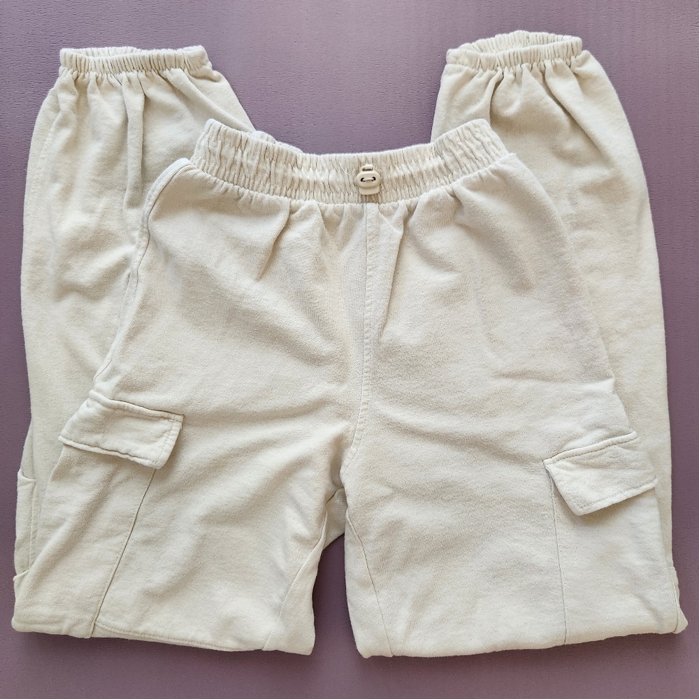 Zara Cream Elastic Waist Shorts